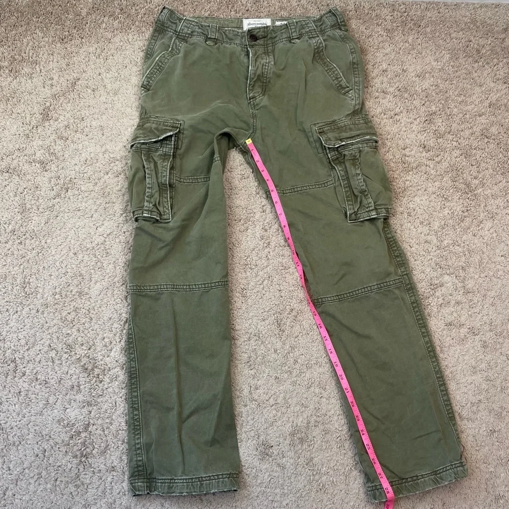 Abercrombie & Fitch Men’s Y2K Army Green Cotton Utility Cargo Pants Size 31X30